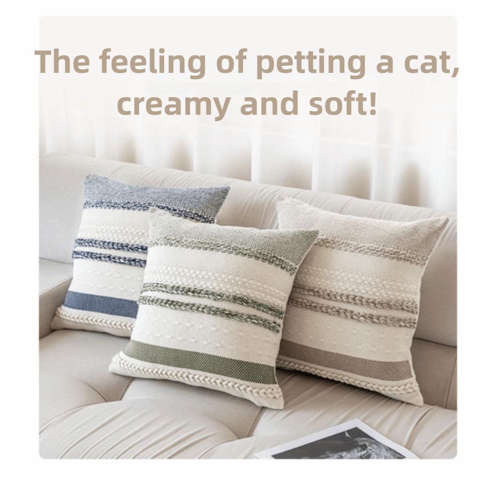 Декоративные наволочки 18x18 дюймов, полосатый узор, большие диванные подушки, спальня