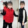 Winter Children's Solid Color Vest Boys Wearing Vests Big Kids Baby Warm Sleeveless Vest Children's Down Cotton Vest In Autumn and Winter Is Warm