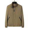 Solid Color Spring and Autumn Jacket Men's Stand-up Collar Top Trendy Sports and Leisure Windproof Thin Jacket Men