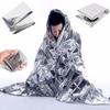 1 шт. 130x210 см/140x210 см/160*210 см комплекты для походов на открытом воздухе, водонепроницаемое аварийное майларовое одеяло для выживания и спасения, фольга, тепловая тепловая первая помощь