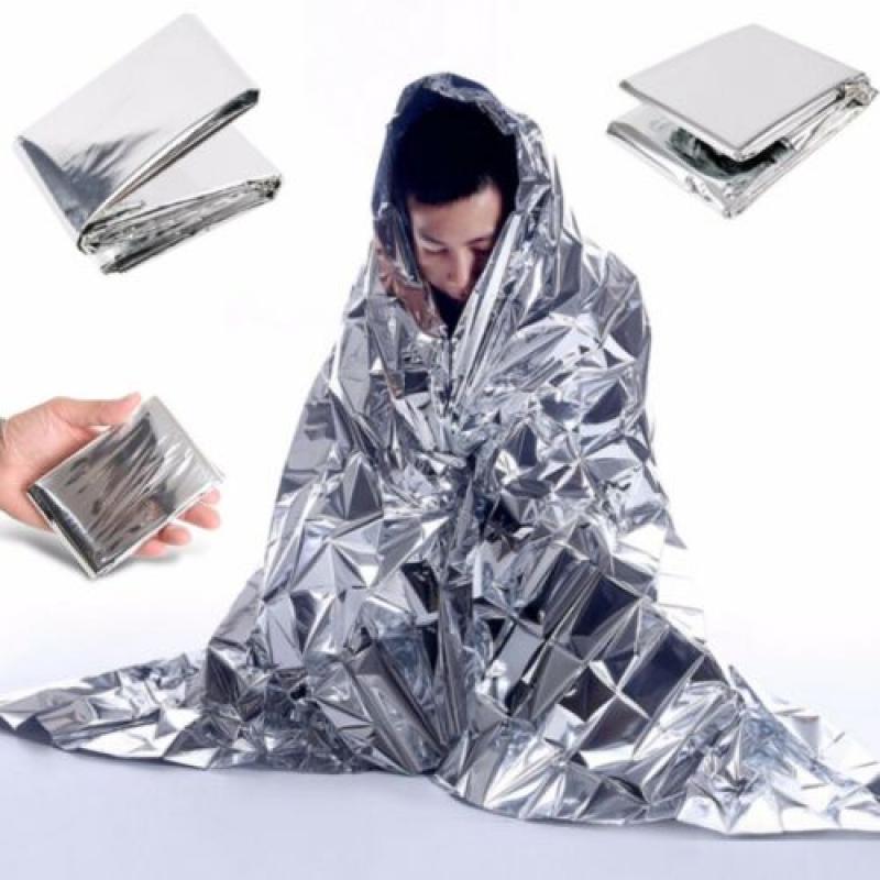 1 шт. 130x210 см/140x210 см/160*210 см комплекты для походов на открытом воздухе, водонепроницаемое аварийное майларовое одеяло для выживания и спасения, фольга, тепловая тепловая первая помощь