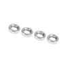 ACROPIX French Valve Air Inflator Adapter Nut Washer for Motorcycle Tire Valves Silver Tone 4pcs