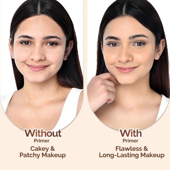 Mamaearth Праймер Glow Pore Blurring с витамином С и куркумой - 25 г | Усиливает сияние кожи | Сужает поры | Помогает макияжу держаться дольше