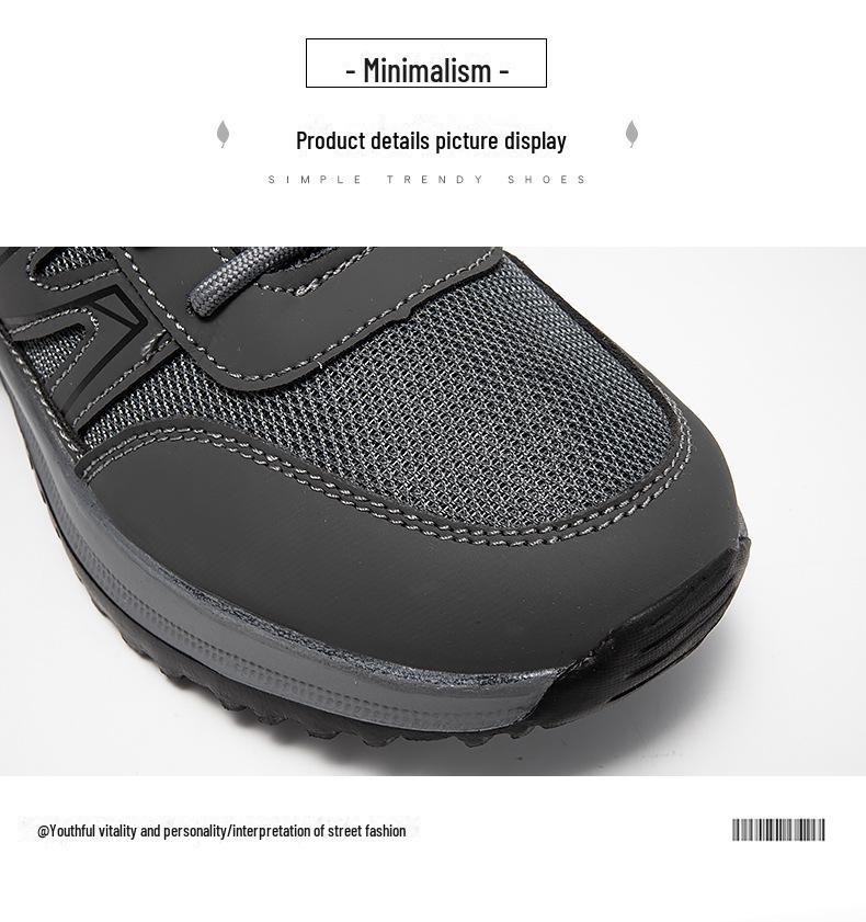Men's Summer Outdoor Walking & Running Shoes - Breathable Mesh, Non-Slip, Soft Sole, Suitable for Middle-Aged & Elderly.
