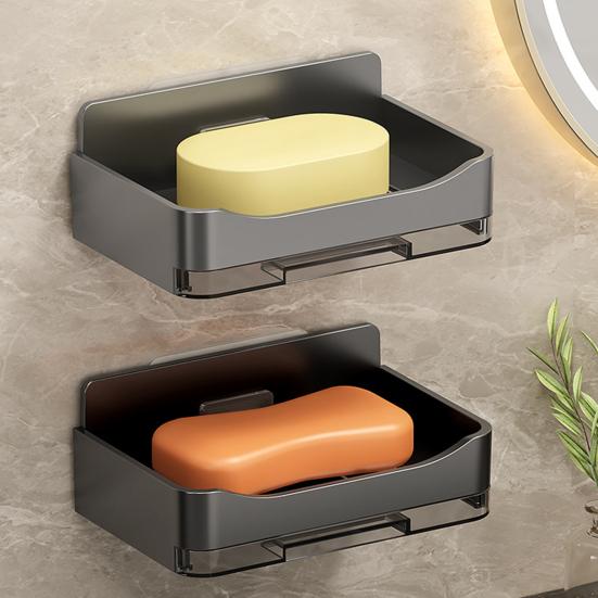 2 шт. настенная мыльница для душа прочная несущая полая конструкция простая установка держатель для мыла для ванной комнаты поднос