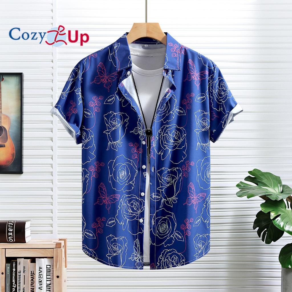 Мужская рубашка с коротким рукавом темно-синего цвета, белая розовая рубашка для мужчин, повседневная мода, летний отпуск на Гавайях 2025 г., новинка