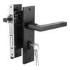 Алюминиевый замок для двери спальни Space Home Security Bedroom Handle Lock с ключами Screw Black