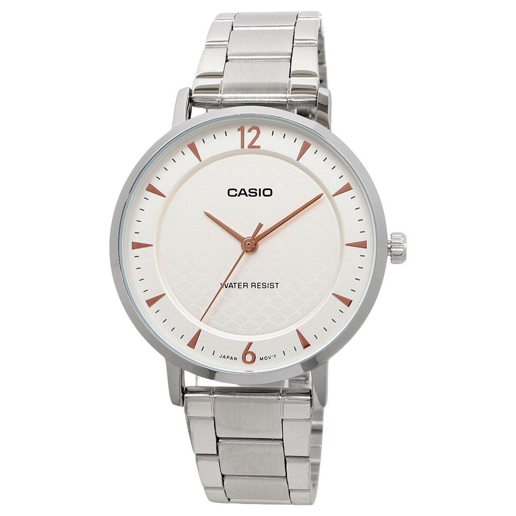 CASIO Cheap White Metal Overseas Model Watch, Watch, Quartz, Women's, Band, LTP-VT04D-7A