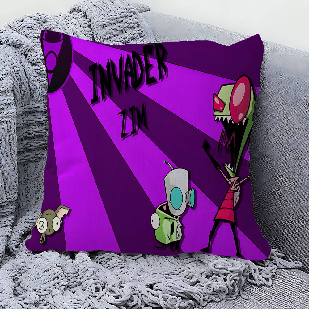 LInvader Zim Cartoon Lucky Dragon pillow cover sofa cushion cover home room decoration children gift