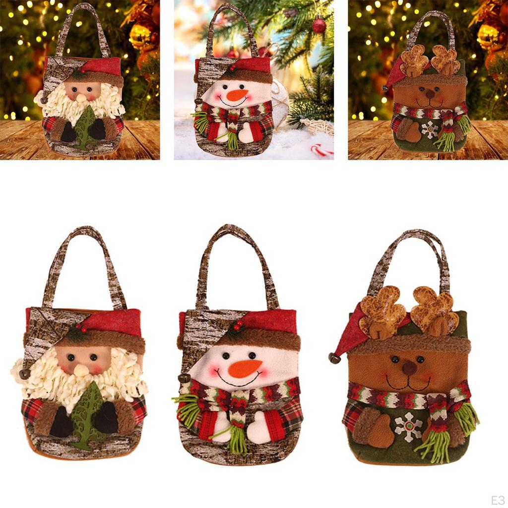 Christmas Gift Bag Candy Decoration Small Bags Reusable Party Supplies Tote