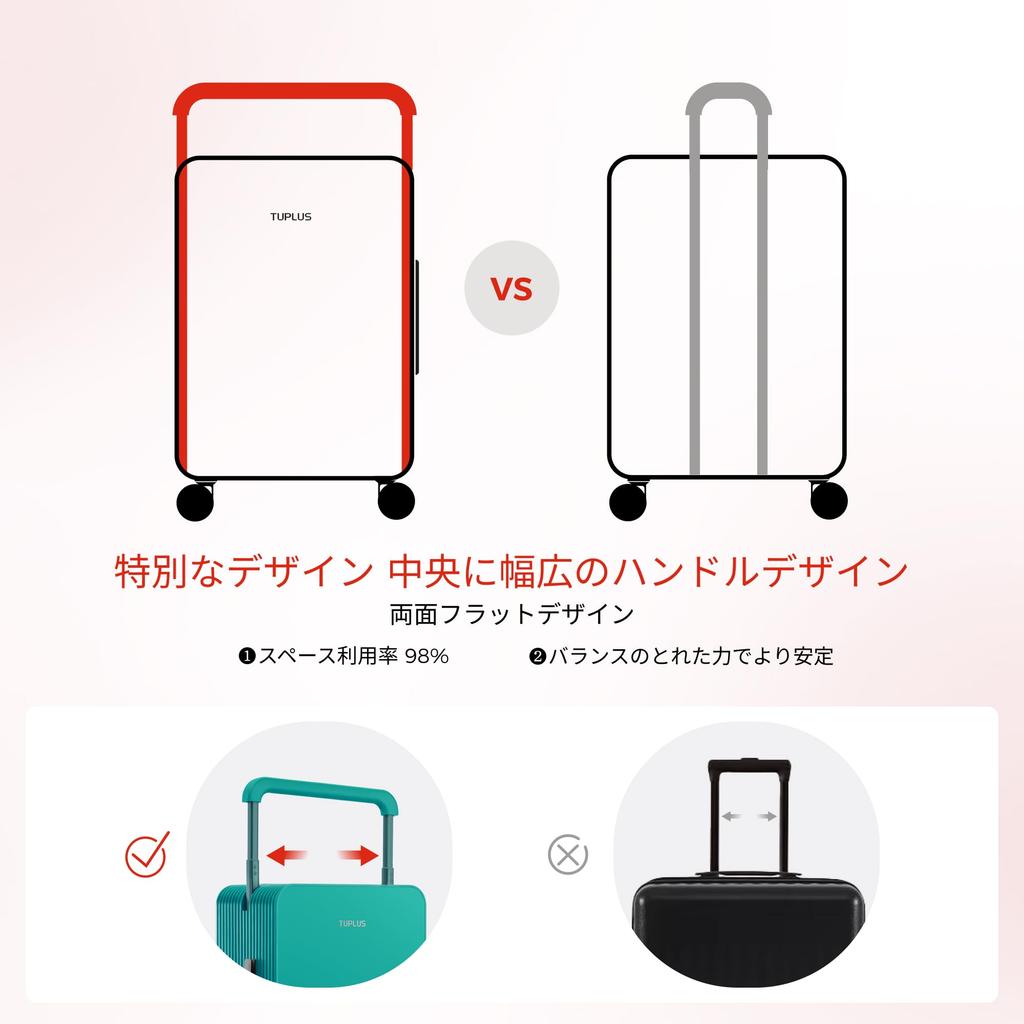 Suitcase ABS Carry Case Large Shockproof Carry Bag Quiet 8 Wheels Travel Business Business Trip Equipped with TSA Balance Series [TUPLUS] Rourke,