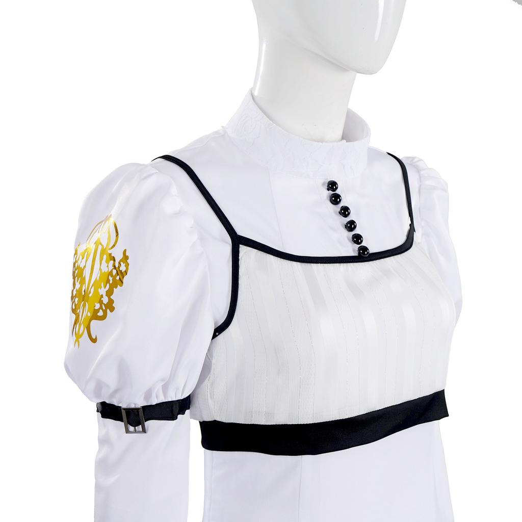 Devil May Cry Kyrie Элегантное белое платье Косплей костюм, Наряд игрового персонажа для Хэллоуина и сценических выступлений