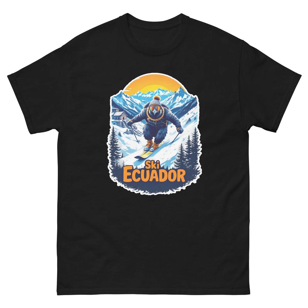 Ski Ecuador Andean Condor Cute Animal Skiing T-Shirt