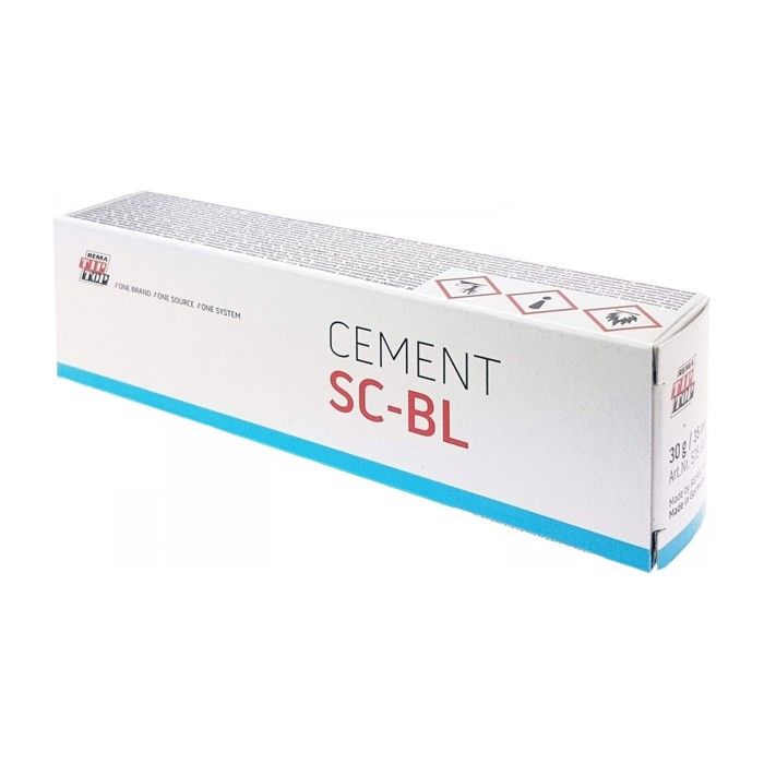 Ciment spécial pour réparation de pneus - TIP TOP - Tube 30g - Couleur bleue - Pour moto - Vulcanisation