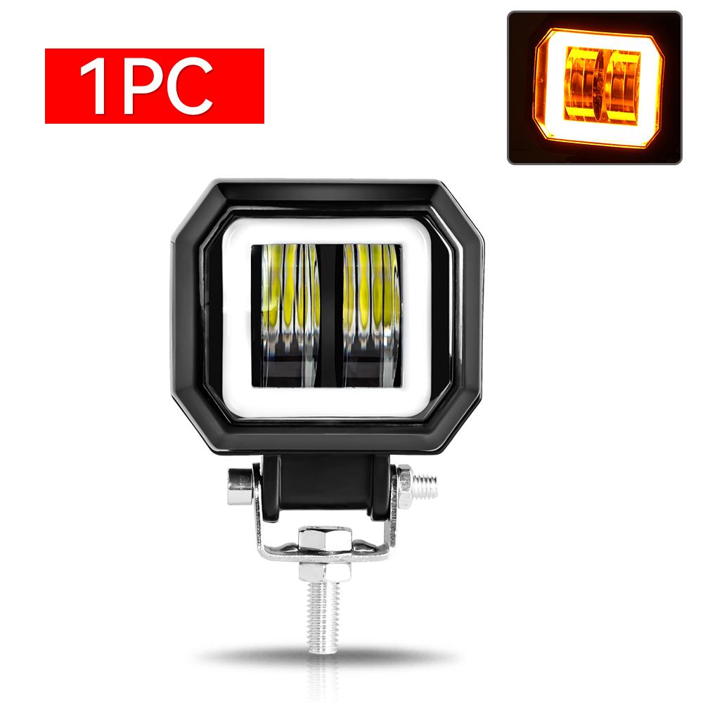 Motorcycle headlights 20W Round Wrangler Car Work Light with Aperture Off road Vehicle Modified Spotlight