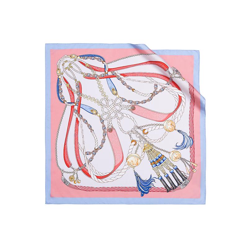 Wansli Auspicious Knot Double-Sided Square Scarf