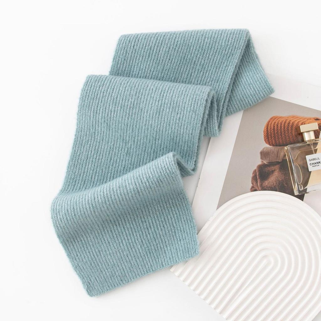 Korean Style Classic Woolen Scarf Solid Knitted Woman Men Scarves Autumn Winter Soft Warm Neck Wraps Couples Muffler Male Female