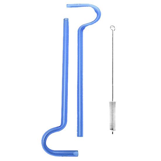 Витражные соломинки, 2 шт./компл., повторно используемые с кистью, новые прочные съемные вилки, соломинки для питья воды, тонкая работа, против морщин на губах