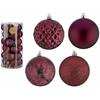 Christmas Baubles - Unspecified - Set of 4 - Purple - 8 Cm - PVC