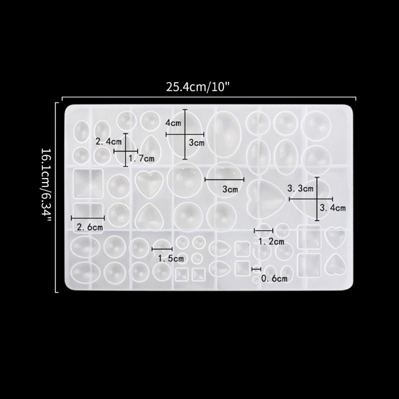 Multiple Jewelry Resin Molds Gem Jewelry Silicone Casting Mold for DIY Crystal Stone Handmade Fondant Cake Decors