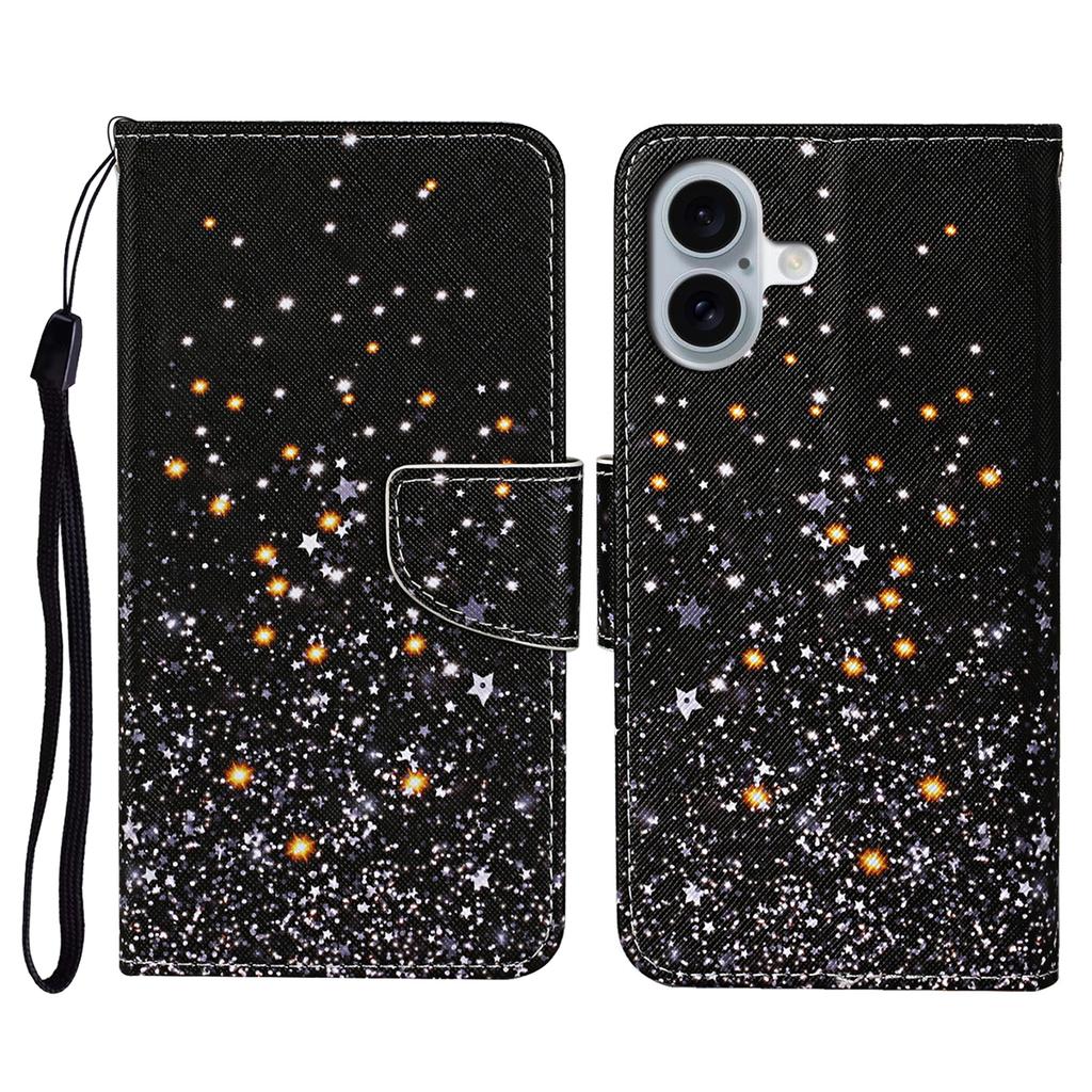 Для iPhone 16 чехол с рисунком, защитный кожаный чехол-книжка с принтом - Маленький леопард