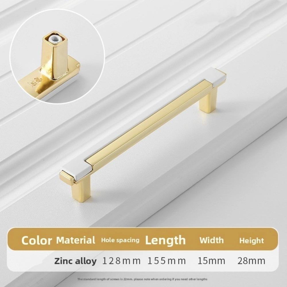 Zinc Alloy Cabinet Pull Double-colors Drawers Pull for Cupboard Dresser Closet