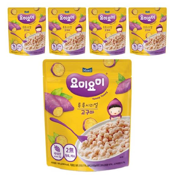 Детские хлопья Maeil Yommy Yommy, 5 упаковок, 2 вида, обновление упаковки