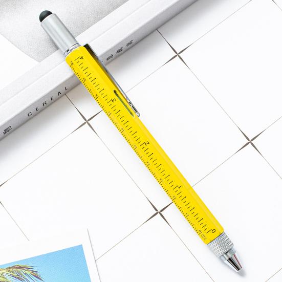 Мультитул-ручка 6 в 1, портативная металлическая износостойкая техническая ручка для офиса