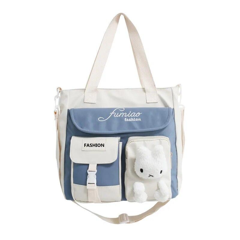 Женские школьные сумки-мессенджеры для женщин, сумки для девочек-подростков, парусиновая сумка с героями мультфильмов, водонепроницаемая нейлоновая сумка-тоут, сумки-ранцы