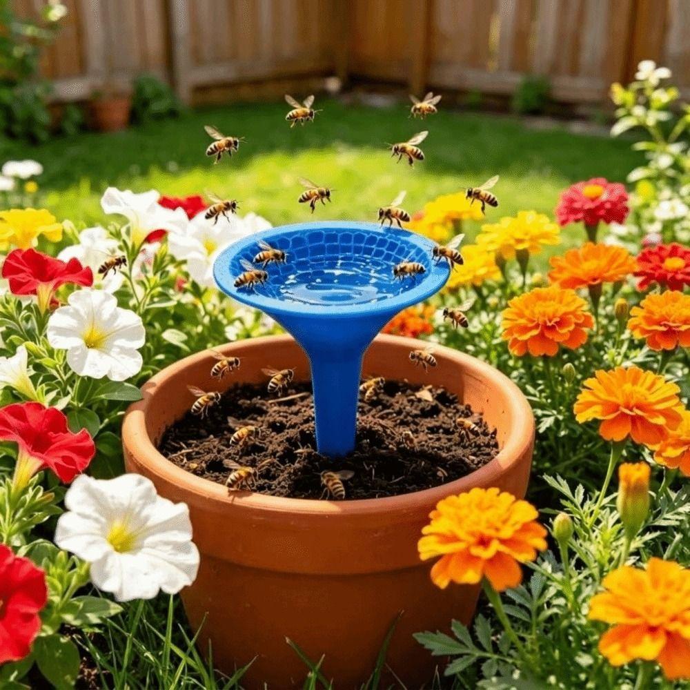 Plastic Bee Water Cup Ground Plug Bee Drinking Device Portable Bee Water Feeder Yard Decoration