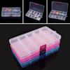 15 Slots Portable PP Removable Organizer Container Storage Box  for Jewelry Nail Art Tool Craft