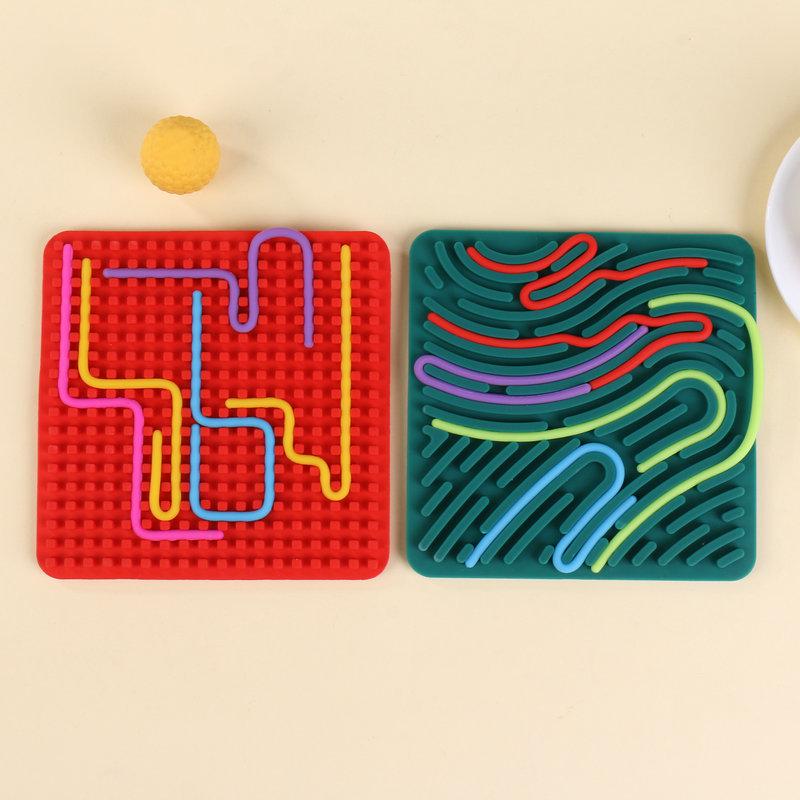 Детская силиконовая сенсорная доска для занятий - Креативная игрушка для тренировки кручения и концентрации