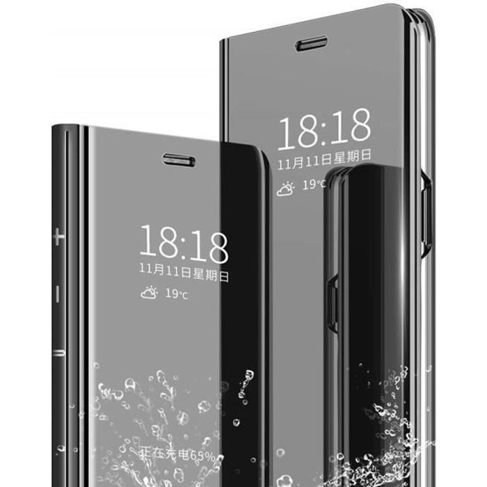 Etui Folio - Samsung - A41 - Effet Miroir - Porte Carte - Position Stand Vidéo