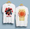 Футболка с туром Red Hot Chili Peppers Красная Винтажная Футболка Hot Chili A175 Унисекс Футболка
