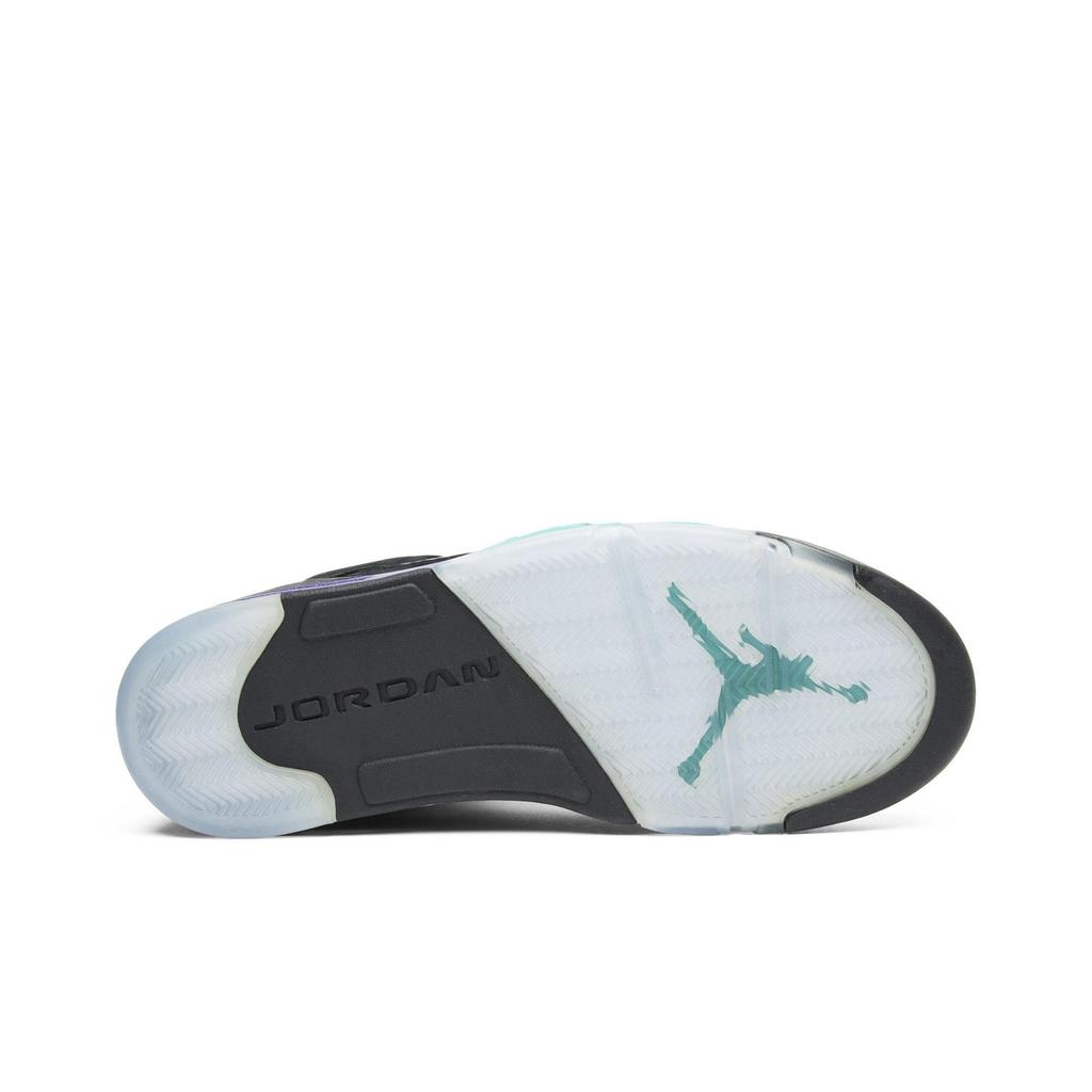 Air Jordan 5 Retro 'Black Grape' (Unisex) Black / New Emerald-Grape Ice Vintage Basketball Shoes 136027 007