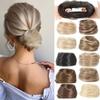1Pc Synthetic Hair Bun Straight Chignon Elastic Rubber Band Fake Hair Clip Hair Tail Extension Updo Hair Piece Ponytail