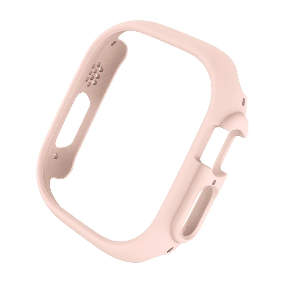 Матовый защитный чехол для Apple Watch Ultra 2 Прозрачный бампер из поликарбоната Жесткий защитный чехол-рамка из поликарбоната для iwatch Ultra 49 мм
