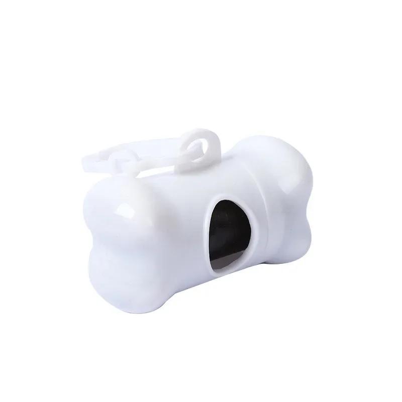 Pet Dog Poop Bag Bone Shape Dispenser Waste Garbage Carrier Holder Dispensers Poop Bag Dogs Trash Cleaning Tool Pet Products
