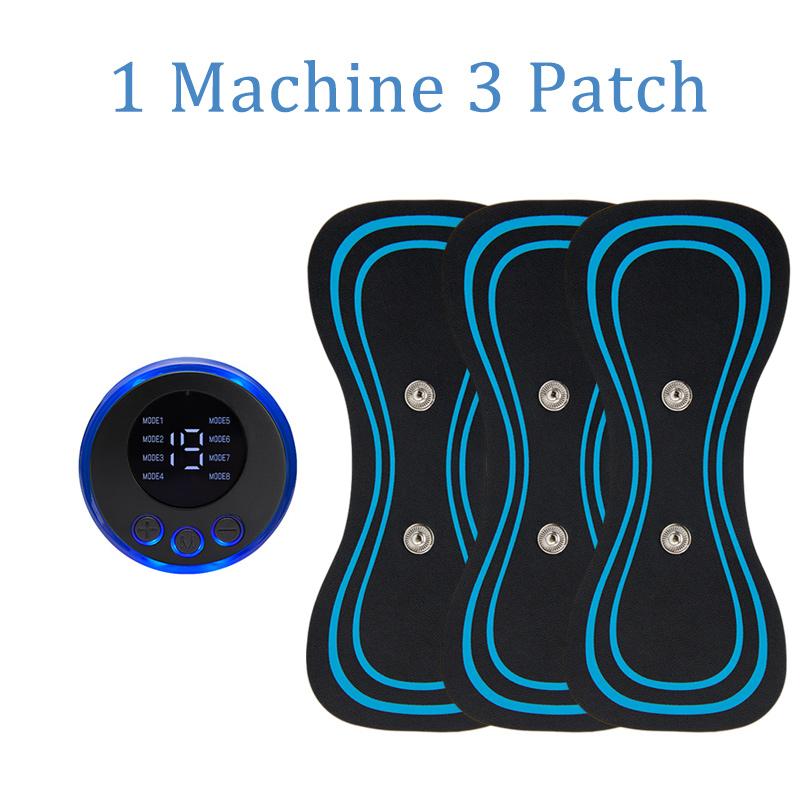 EMS Mini Electric Pulse Neck Masager LCD Display 8 Mode Cervical Massage Patch Muscle Pain Relief Tool Portable Body Massager