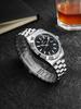 Stylish and simple high-end business men's quartz watch fashionable stainless steel strap perfect gift for Father's Day and students