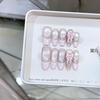 Чистая броня для ношения на руках Новый розовый балет Трехмерная розовая бабочка Французский светоотражающий кошачий глаз Наклейка для нейл-арта