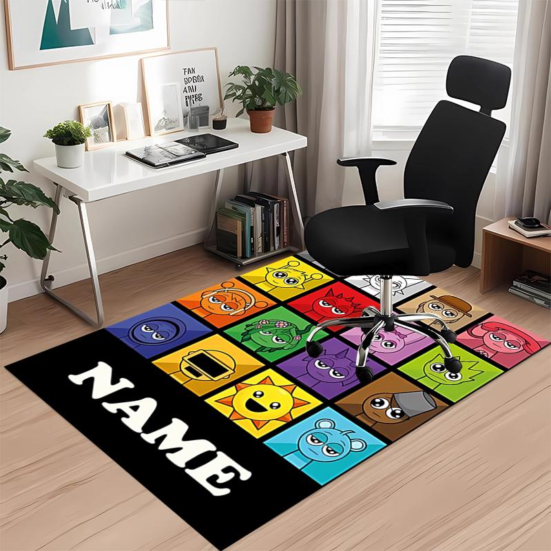 Custom Name Sprunki Printed Carpet, for Office Chair Living Room Bedroom Kitchen Room Decor Gifts.