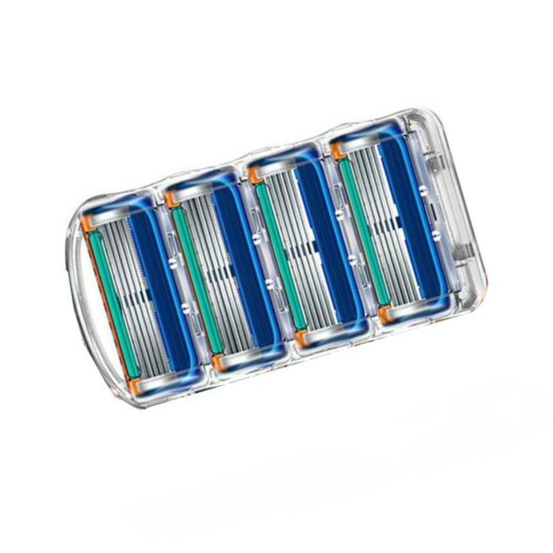 4 шт. лезвия для бритья, безопасные сменные лезвия для мужского бритья и ухода за лицом