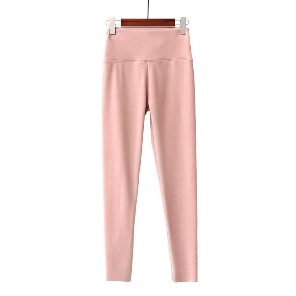 Женские осенне-зимние немецкие бархатные облегающие теплые леггинсы с высокой талией и завязками