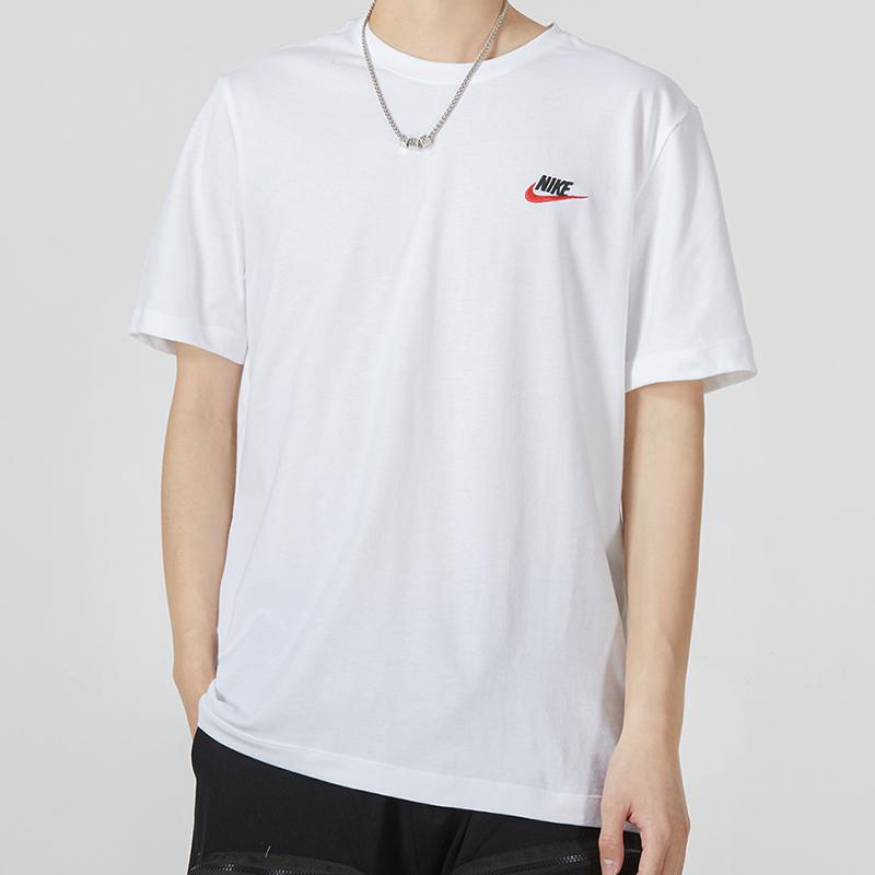 Nike Спортивный комплект для отдыха с круглым вырезом, коротким рукавом, футболкой, свободными дышащими штанами Five-Point, мужские комплекты AR4999-100+DM4742-010