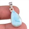 Natural Republic Larimar Gemstone 925 Solid Sterling Silver Pendant 1.25'' D8q10