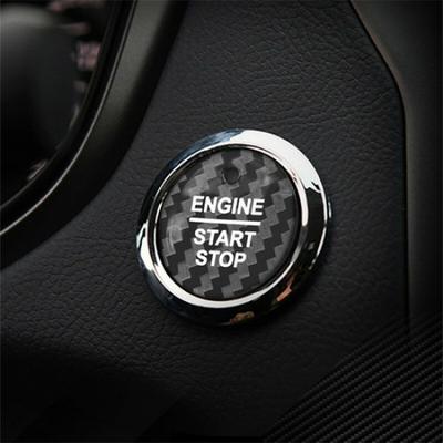 Черная наклейка на кнопку Start из углеродного волокна для Ford F-150 Mondeo Focus Edge Everest
