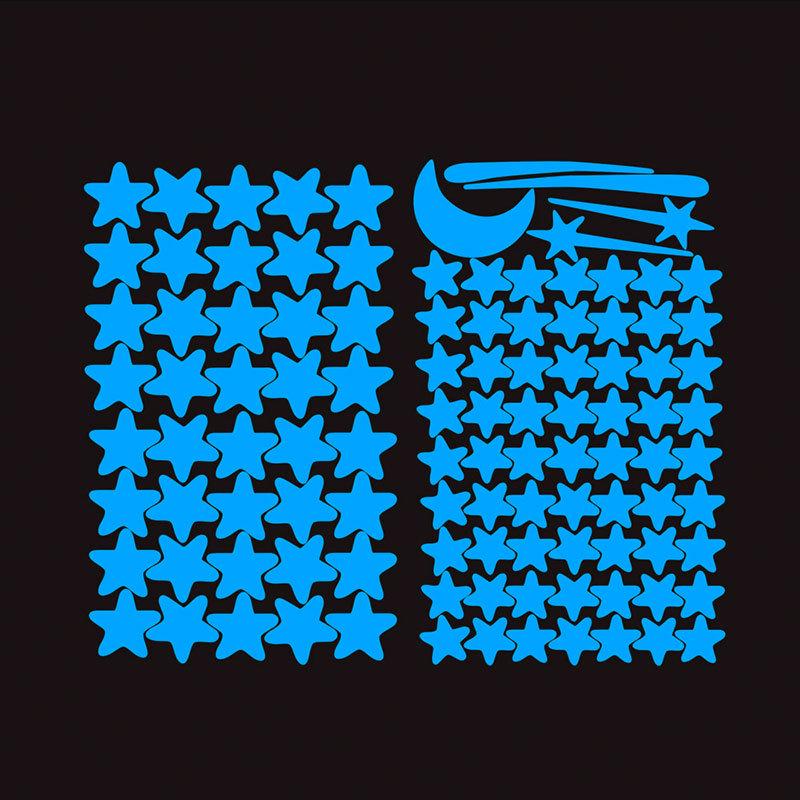 Glow-in-the-dark Stars Glow Wall Stickers Living Room Bedroom Switch Decoration Children's Room Dorm DIY Creative Glow-in-the Dark Stickers