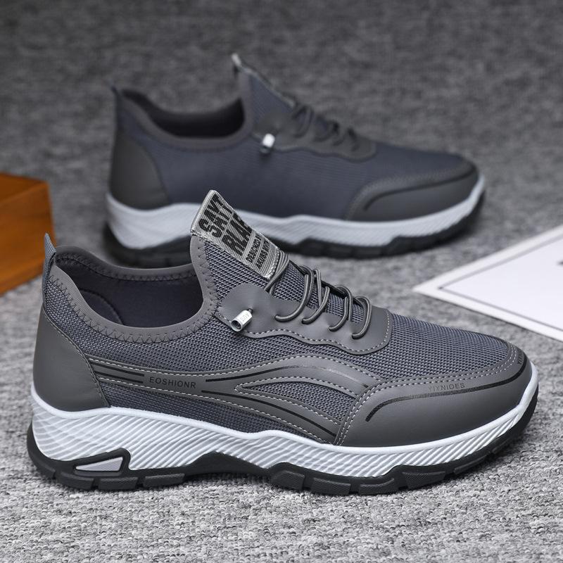 Осень новые дышащие легкие спортивные мужские туфли удобные универсальные повседневные мужские туфли модные сетчатые беговые мужские туфли