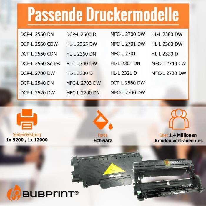 Cartouche de toner compatible Brother TN-2320 XXL &amp; DR-2300 - Noir - Jusqu'à 2600 pages ISO/IEC 19752